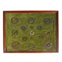 CASED COLLECTION OF ANNULAR BROOCHES