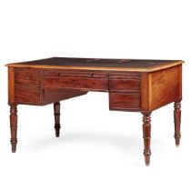 EARLY VICTORIAN MAHOGANY PARTNER'S DESK