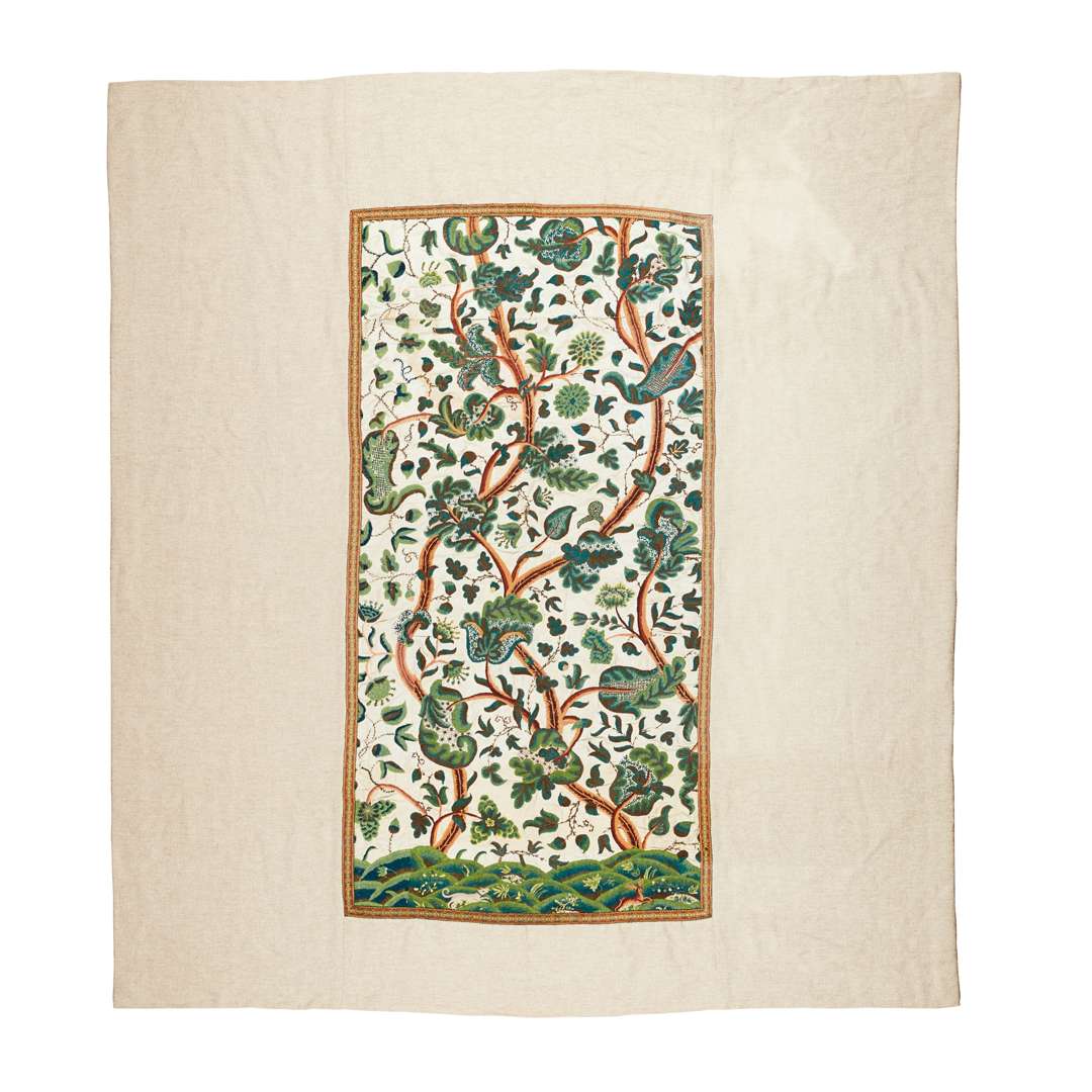 GEORGIAN CREWELWORK PANEL