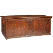 ANGLO-GERMAN WALNUT AND MARQUETRY 'NONSUCH' CHEST