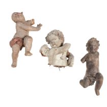 GROUP OF CARVED PUTTI