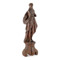 ITALIAN CARVED PINE FIGURE OF CHRIST