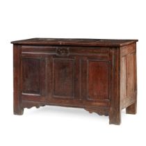 CHARLES II OAK PANEL CHEST