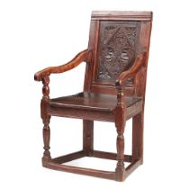 OAK AND ELM WAINSCOT ARMCHAIR