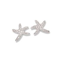 Robinson Pelham: A pair of diamond 'starfish' earrings