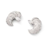 A pair of diamond earrings