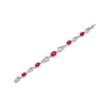 A ruby and diamond bracelet