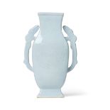 CLAIR-DE-LUNE-GLAZED TWO-HANDLED VASE