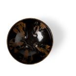 BLACK-GLAZED RUSSET-SPLASHED BOWL