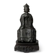 BRONZE FIGURE OF SEATED XIWANGMU