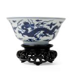 BLUE AND WHITE 'DRAGON' BOWL