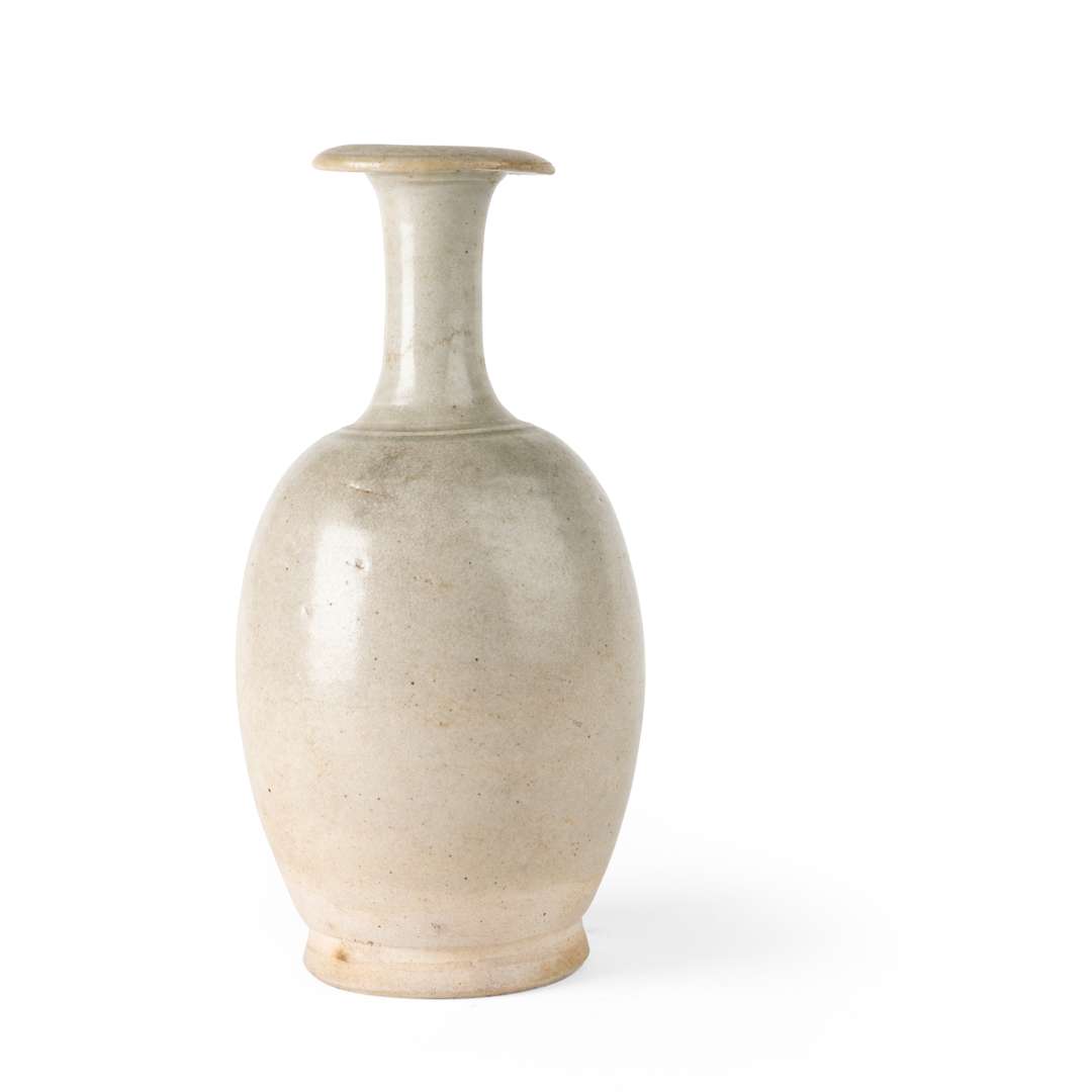 WHITE-GLAZED BOTTLE VASE - Image 2 of 4