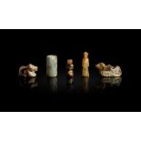 GROUP OF FIVE SMALL JADE CARVINGS