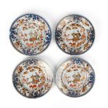 SET OF FOUR CHINESE VERTE-IMARI 'GOVERNOR DUFF' PLATES