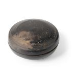 BLACK POTTERY BOX AND COVER