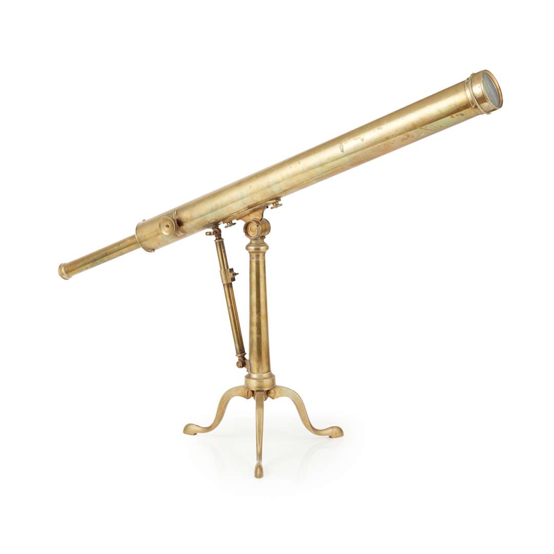 ENGLISH BRASS 2 1/2 INCH TABLE TELESCOPE, BY TROUGHTON & SIMMS, LONDON - Image 2 of 3
