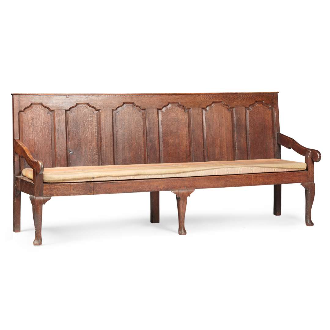 GEORGIAN OAK SETTLE