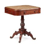 VICTORIAN MAHOGANY AND MARBLE TABLE, OF CRIMEAN WAR INTEREST