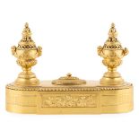 SWEDISH GILT BRONZE NEOCLASSICAL DESK STAND