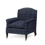 EDWARDIAN UPHOLSTERED LIBRARY ARMCHAIR, BY HOWARD & SONS