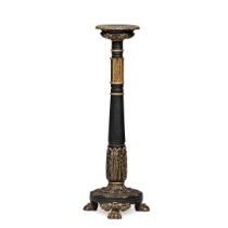 REGENCY BRONZED AND PARCEL-GILT TORCHERE STAND