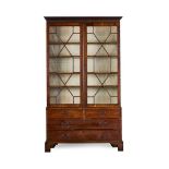 GEORGE III MAHOGANY LIBRARY BOOKCASE