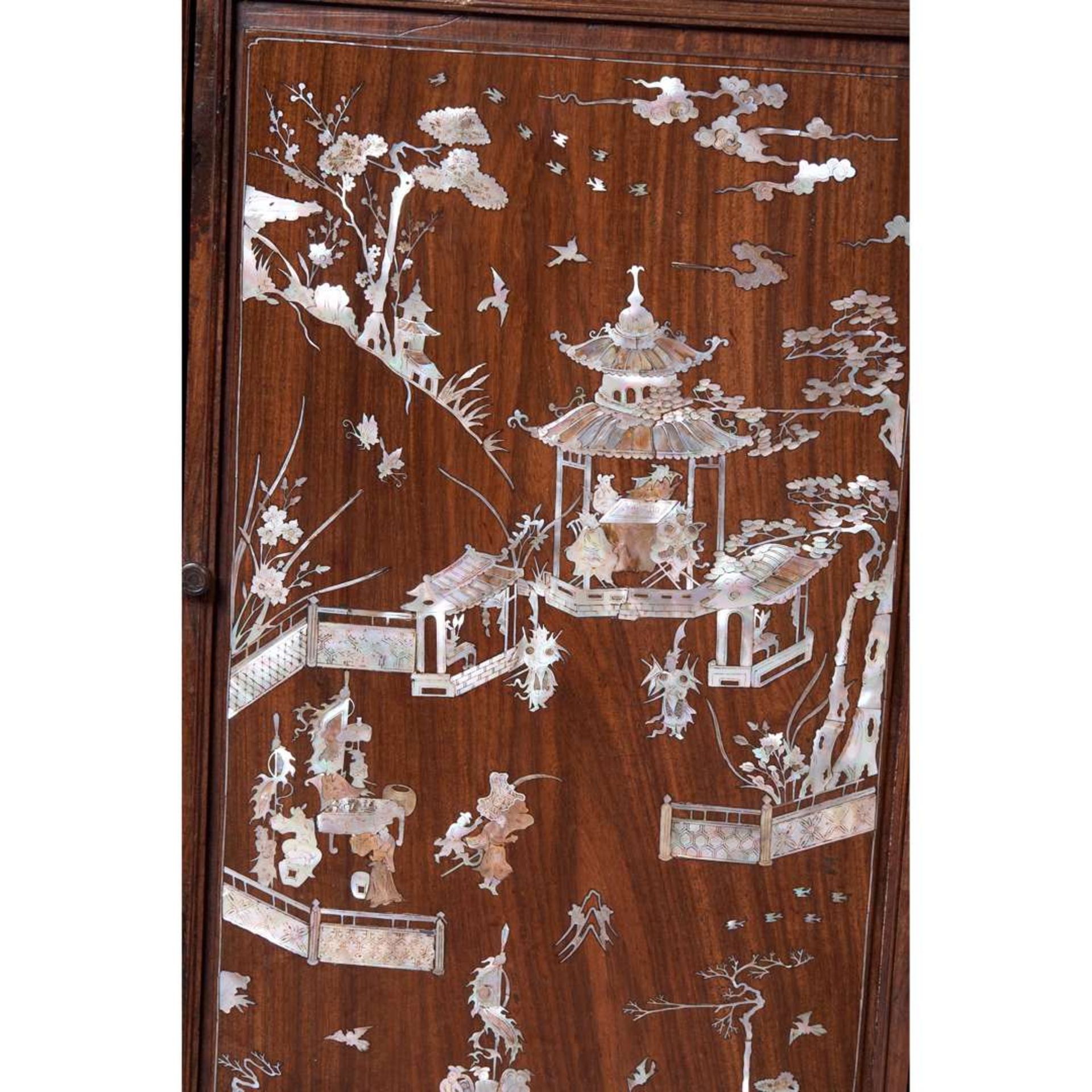 CHINESE HONGMU AND MOTHER-OF-PEARL SIDE CABINET - Image 5 of 12