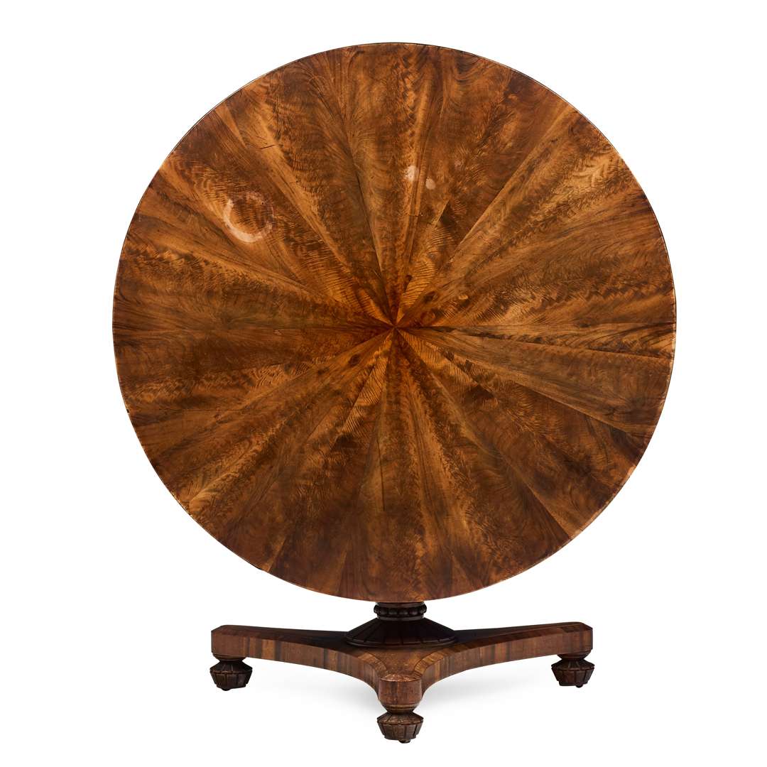 WILLIAM IV GONCALO ALVES BREAKFAST TABLE, BY M. WILLSON, GREAT QUEEN STREET