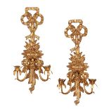 PAIR OF GILTWOOD WALL SCONCES