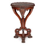 IRISH REGENCY MAHOGANY CENTRE TABLE