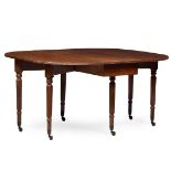 REGENCY MAHOGANY DROP-LEAF DINING TABLE, IN THE MANNER OF GILLOWS