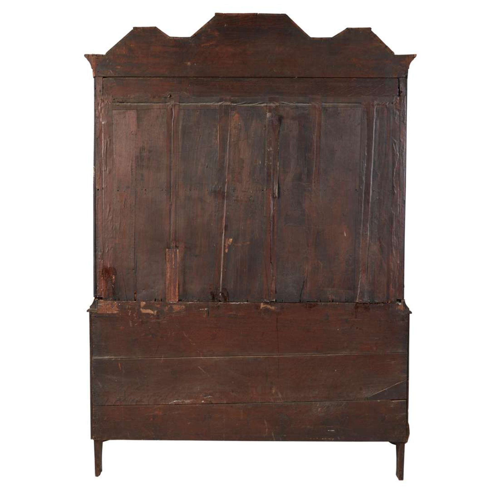 DUTCH OAK BOMBÉ SCHRANK OR PRESS CUPBOARD - Image 2 of 2