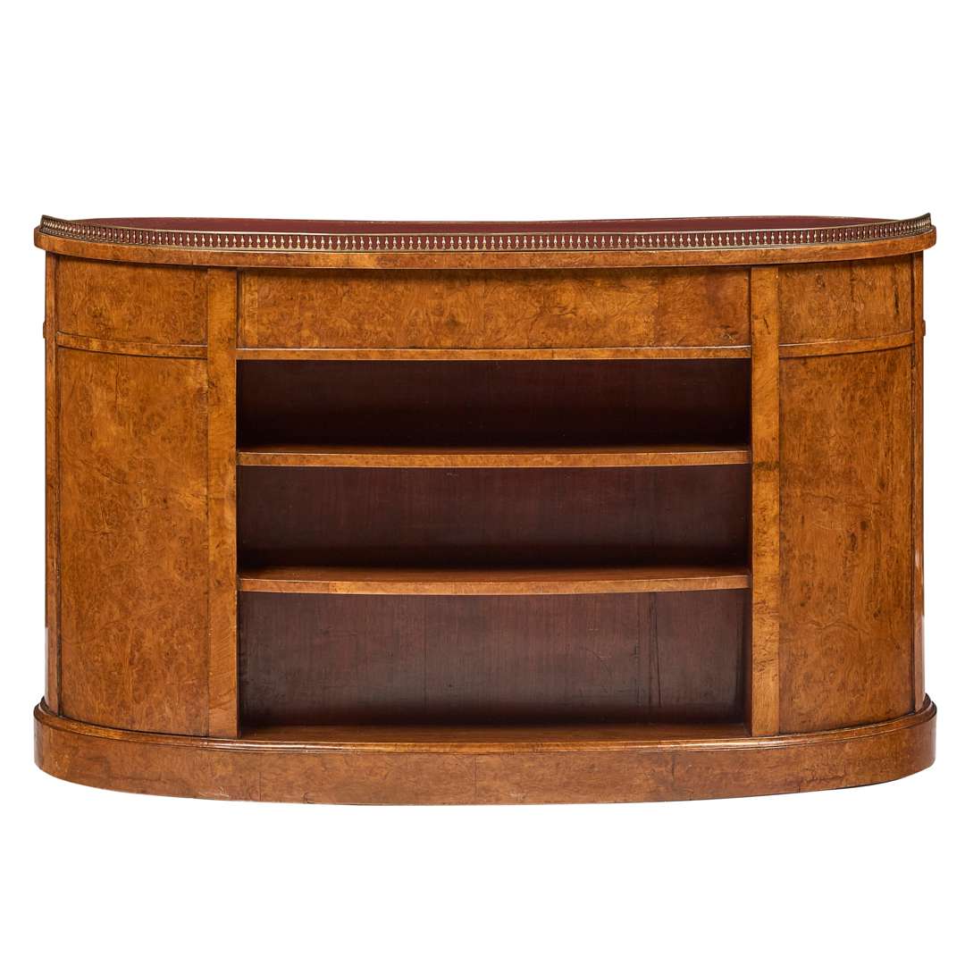 VICTORIAN BURR AND POLLARD OAK KIDNEY-SHAPED KNEEHOLE DESK, IN THE MANNER OF GILLOWS - Image 2 of 2