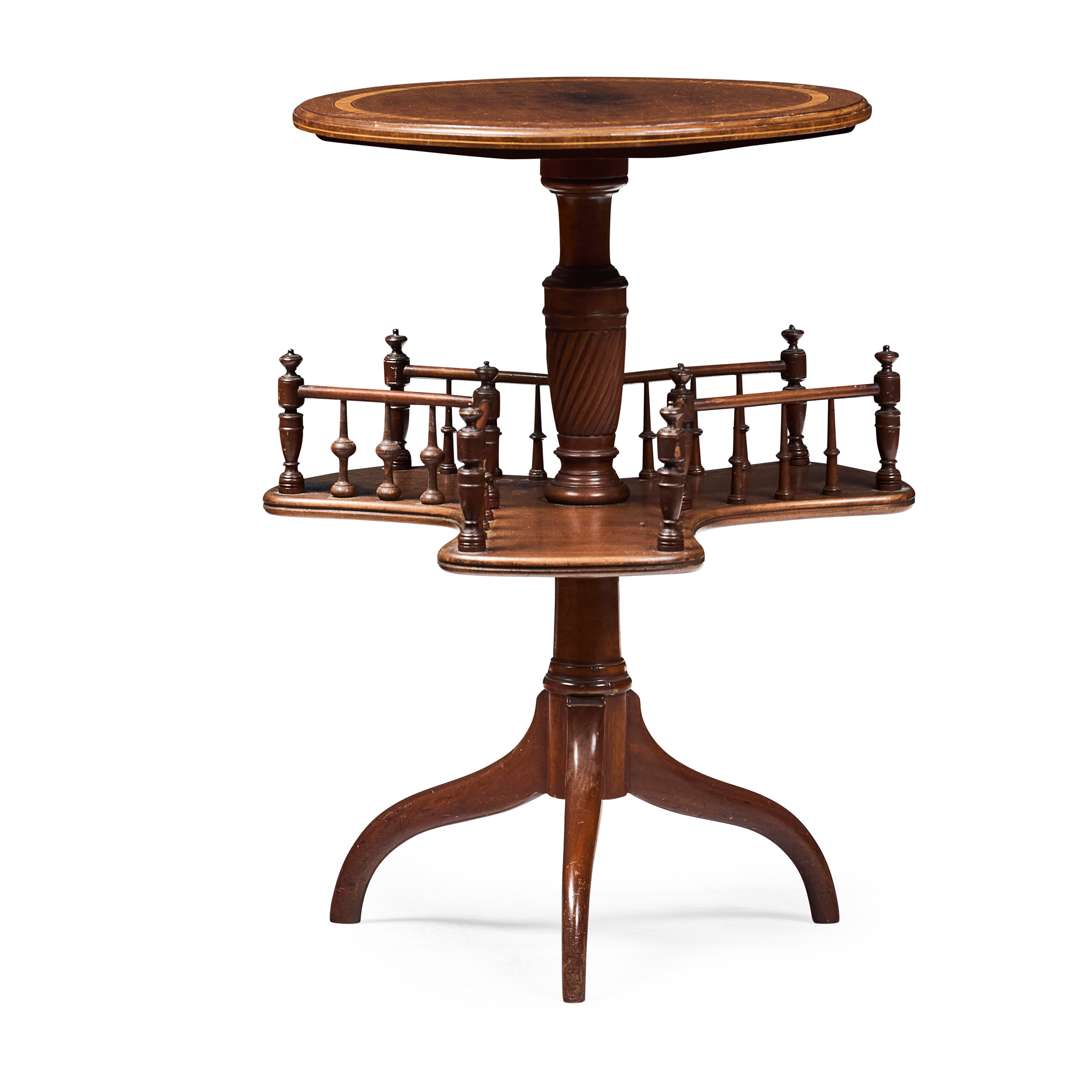 VICTORIAN MAHOGANY REVOLVING TRIPOD BOOK STAND