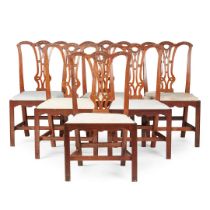 SET OF EIGHT GEORGE III MAHOGANY DINING CHAIRS