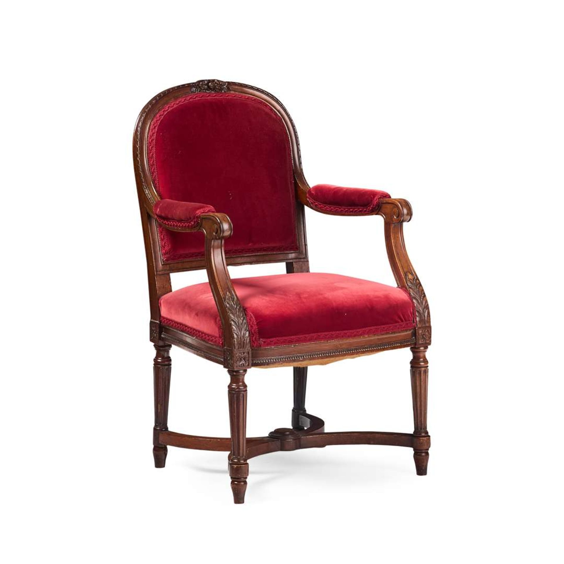 LOUIS XVI STYLE ARMCHAIR FROM THE CUNARD LINES R.M.S. BERENGARIA, BY CHARLES-FRÉDÉRIC MEWÈS