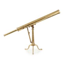 ENGLISH BRASS 2 1/2 INCH TABLE TELESCOPE, BY TROUGHTON & SIMMS, LONDON