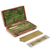 CASED SET OF DRAUGHSTMAN'S INSTRUMENTS, BY GEORGE ADAMS, LONDON