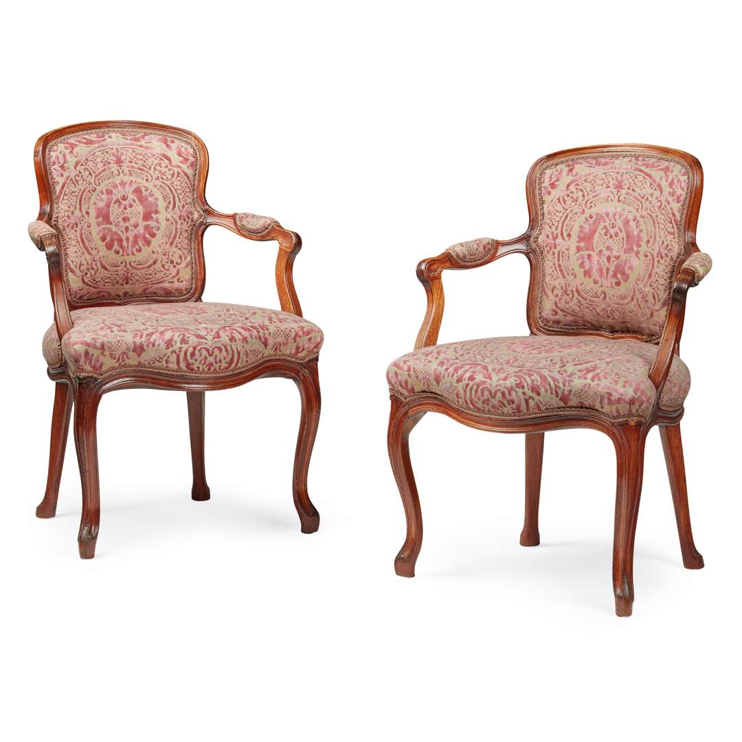 PAIR OF FRENCH MAHOGANY FAUTEUILS