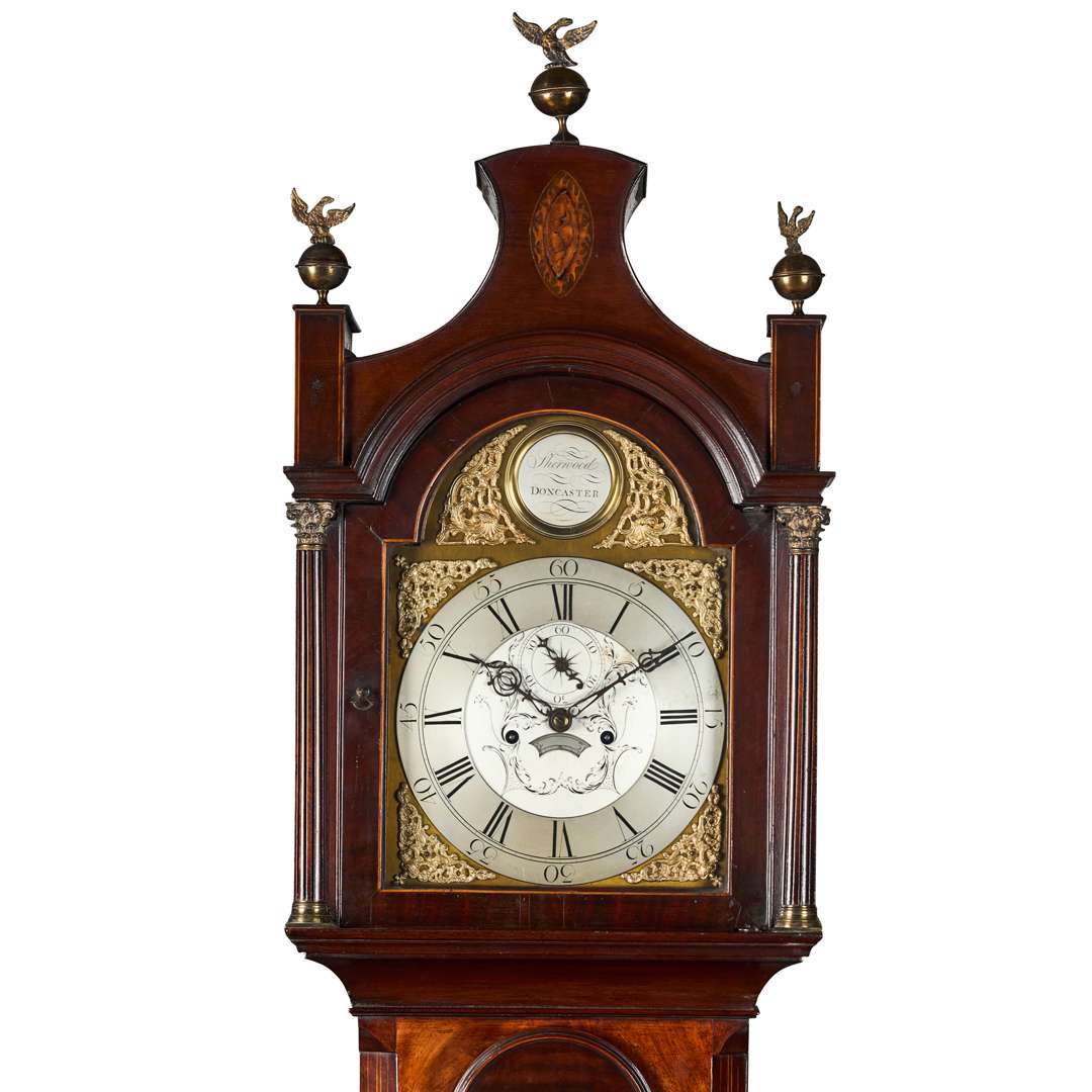 GEORGE III MAHOGANY LONGCASE CLOCK, BY THOMAS SHERWOOD, DONCASTER - Image 2 of 3