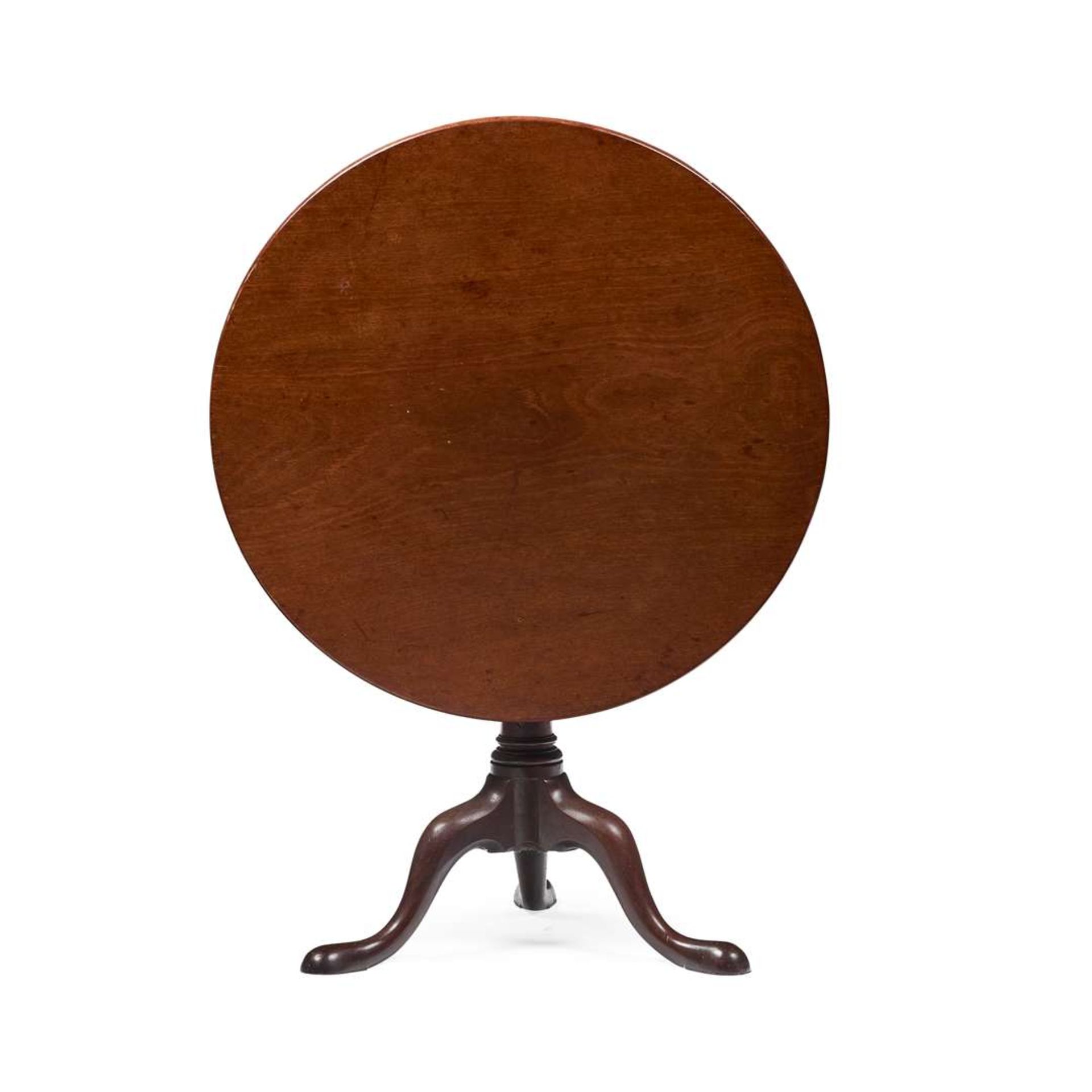 LATE GEORGE II / EARLY GEORGE III MAHOGANY TRIPOD TEA TABLE - Image 2 of 2