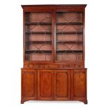 GEORGE III MAHOGANY LIBRARY BOOKCASE