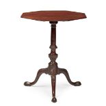 GEORGE II MAHOGANY OCTAGONAL TRIPOD TABLE