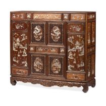 CHINESE HONGMU AND MOTHER-OF-PEARL SIDE CABINET