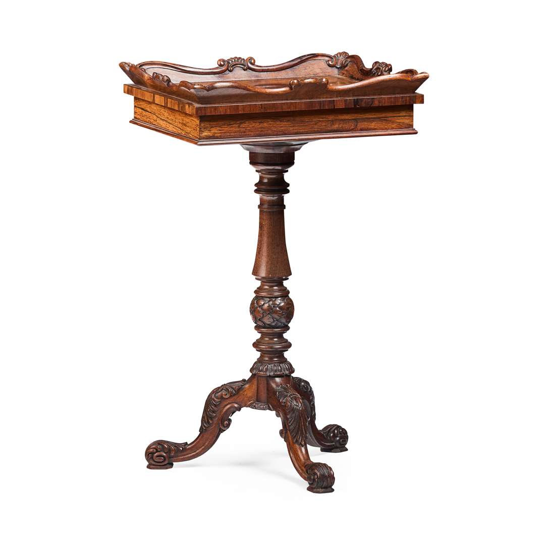 GEORGE IV ROSEWOOD JARDINIERE TABLE, ATTRIBUTED TO GILLOWS