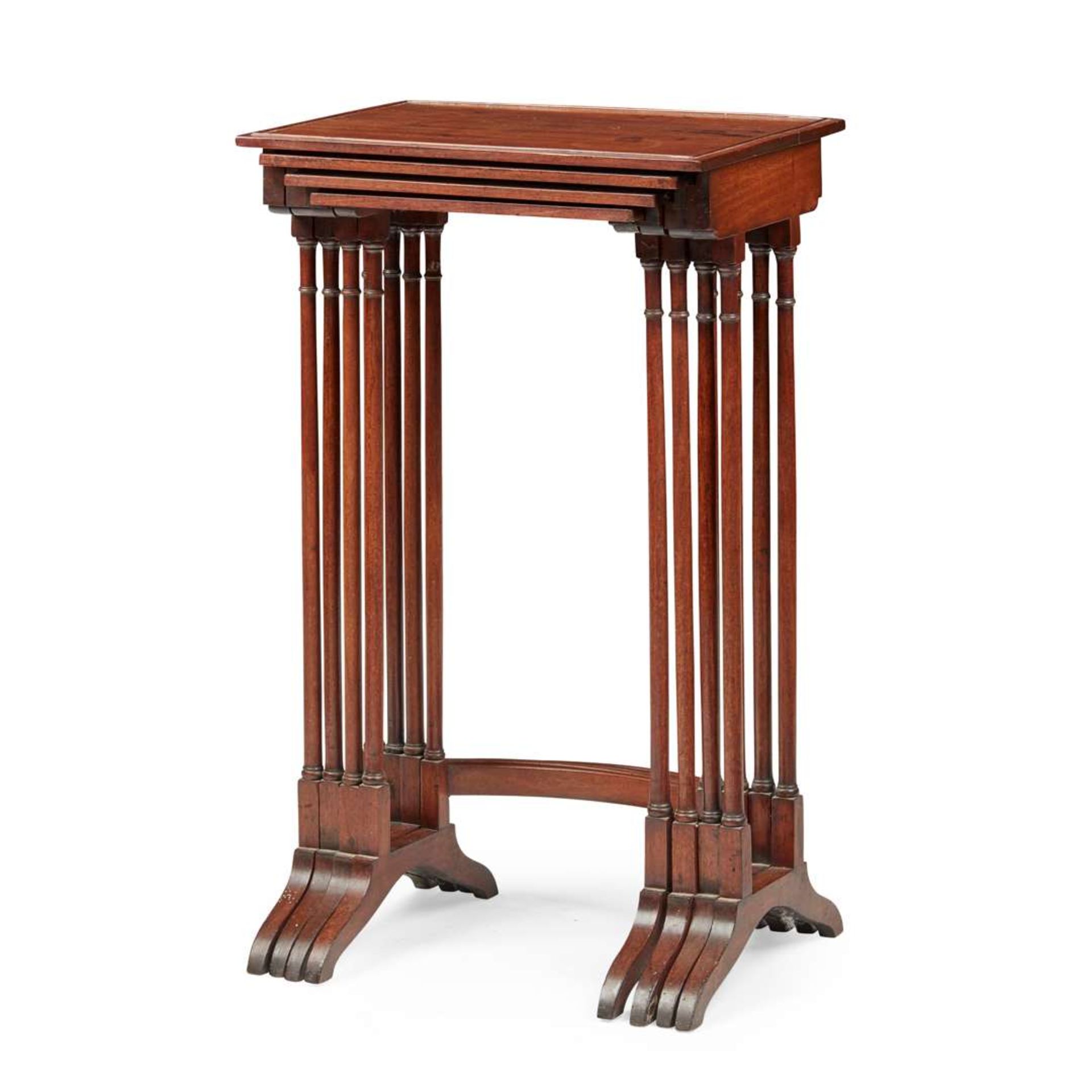 SET OF FOUR GEORGE III MAHOGANY NESTING TABLES - Image 2 of 2