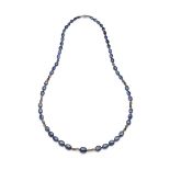 A sapphire bead necklace