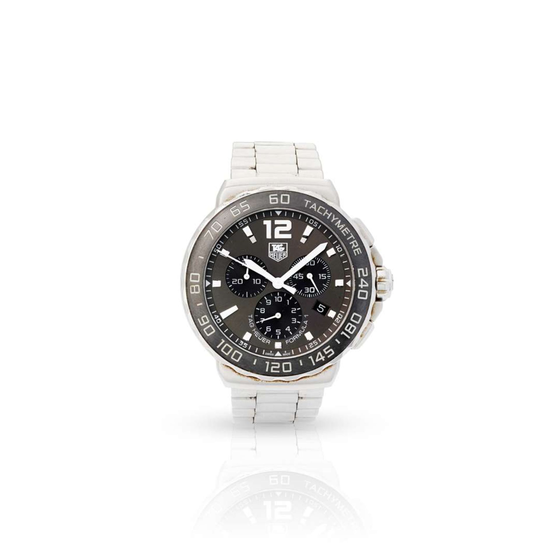 Tag Heuer. A stainless steel quartz chronograph wristwatch