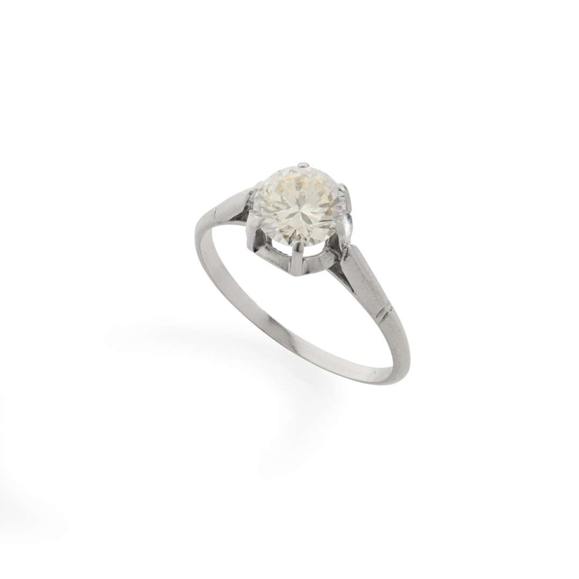 A diamond single-stone ring