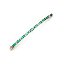 A tourmaline and diamond bracelet